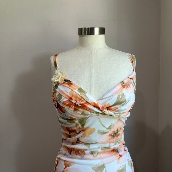 Y2K Vintage Ruby Fox Floral Mesh Danity Romantic Dress Size Medium - Picture 4 of 8